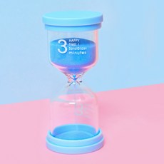 GUNU 해피타임 감성 모래시계 주방 타이머, 3분 블루, 1개