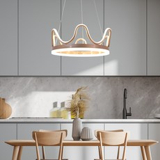 원하 LED 크라운 펜던트조명 50W, 골드