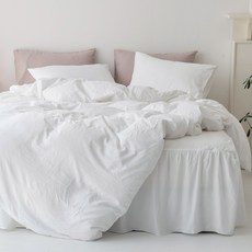 화이트침대스커트셋트