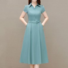 마켓에이 미시 베이직 폴로 롱 원피스