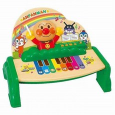 JoyPalette ANPANMAN 麵包超人 木質趣味電子琴, 附四種模式, 24種語音, 1組