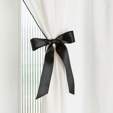 데코토닉 리본 커튼집게 16 x 25cm, 2개, 블랙