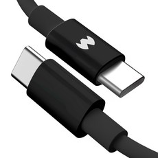 구스페리 c타입 to c타입 60W 고속 충전 케이블, 0.25m, 블랙, 1개