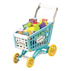 TUCAN 超市購物車玩具 29件組, 藍色, 1個