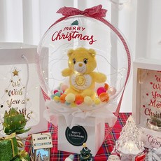 LOVELY FARM Merry Christmas角色玩偶氣球+壓克力樹+購物袋組 Care Bears, Funshine Bear