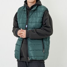 블랙101 남성용 체크원단 패딩 조끼 JN-29