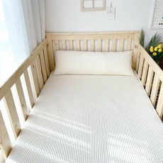 마이리틀데이지 유아용 침대 누빔 인견 양면패드, 아이보리 + 화이트, 1개