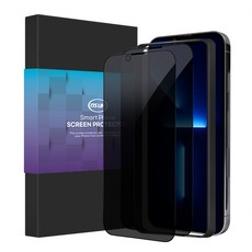 이츠라이프 3D 풀커버 사생활 보호 강화유리 액정 보호 필름 2p + 가이드 툴 세트, 1세트