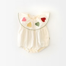 스타도어 아동용 하트 카라 민소매 바디수트