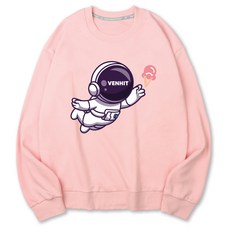 VENHIT 太空人圖案寬鬆棉質長袖T恤