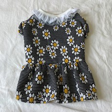 바이담수미 강아지 리마꽃원피스, 블랙, 1개