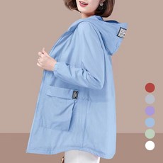 女用寬鬆風套頭衫連帽拉鍊外套