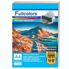 Fullcolors 全彩 雷射專用雙面列印亮面相片紙, A4, 50張