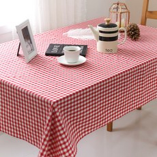 체크무늬식탁보