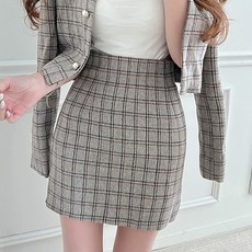 첵스울 미니 세미 스커트