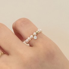 새미쥬얼리 여성용 14k 위시페어 담수진주 반지