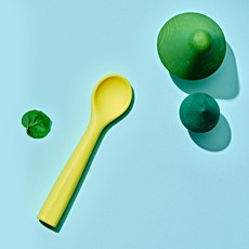 글라스락 베이비 실리콘 숟가락, 1개, 옐로우