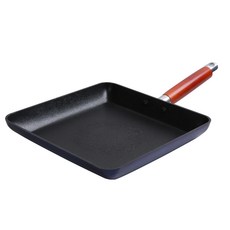 CooK&CooK 方形藍鑽塗層不沾玉子燒平底鍋 特大 24*24*3.7cm, 24cm, 1個