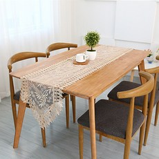 레이스자수식탁러너