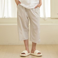 GLAM GONGGAM Yoru玻璃條紋情侶睡褲 7分