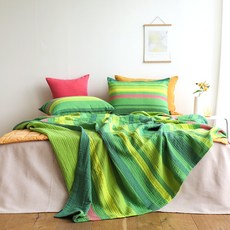 오리고 3중 거즈 이불 겸 스프레드, 라임앤페어