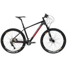 휠러 2022년형 시마노 데오레 22단 카본 MTB 자전거 15.5 EAGLE 1.0 미조립, 블랙 + 레드, 17.5