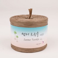 니트러브 썸머 트윙클 대용량 뜨개실 200g, 117 진베이지, 1개