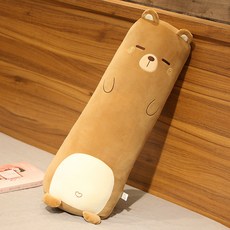 순잠 벨라 시리즈 동물 롱베개, 브루운베어