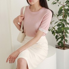 반팔라운드니트