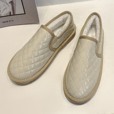 마켓에이 여성용 애나멜 퀼팅 웜 슬립온