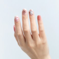 데싱디바 매직프레스 네일팁 레귤러 라운드, 1개, 러브 래빗