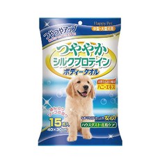 EARTH PET 外出梳毛巾 Set, 適用於中大型犬, 絲蛋白成分, 15枚入, 15入, 1包