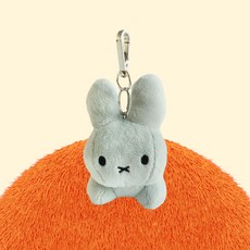 BRUNA FAMILY 토끼 가방고리인형, 10cm, 그레이, 1개