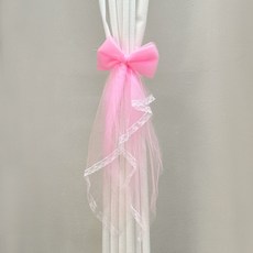 더원홈데코 레이스 리본 커튼 타이백 20 x 60 cm, 1개, 핑크
