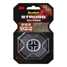 3M Scotch 超強力雙面膠帶 粗糙面 V1803N 18mm x 1.5m, 紅色, 1捲