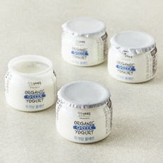 상하목장 유기농 그릭요거트 무가당 플레인, 80g, 1개입, 4개