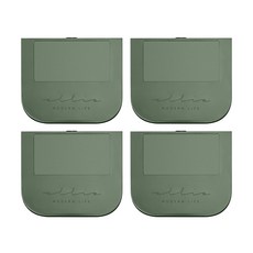 MONACO OLIVE Clear Check 衛生廁所手柄 綠色, 4個, 透明, 그린, 레드