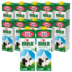 믈레코비타 아이러브밀크 1.5% 저지방 멸균우유, 1L, 12개