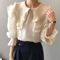 빅카라블라우스패턴도안