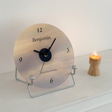 Benjamin Moment室內時鐘+底座組, 日落(時鐘）、銀色(支架）