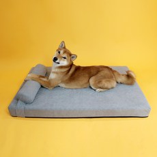 개과천선 강아지 독뱃 방석 침대 세트, 실버그레이