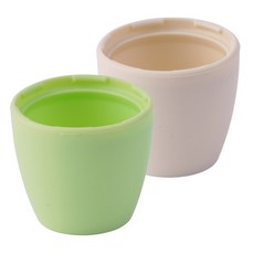 iValue 矽膠花盆形狀奶嘴蓋, Bibs 安撫奶嘴通用, Lime+Ivory, 1組