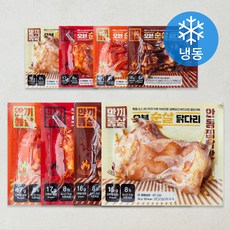 한끼통살 오븐 순살닭다리 100g x 4종 x 2개입 세트 (냉동), 800g, 1세트