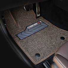 비비키 확장형 발판 코일카매트 1열 + 2열 세트, BMW X3 (G01) (2017년~), 브라운