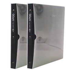 희망사무포인트 가띠 클리어파일 HG0817, 흑색, 2개