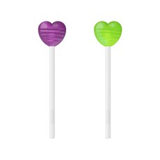 옴모 전 연령 하트 캔디 혀클리너 블루베리 + 키위 세트, 6.2g, 2개