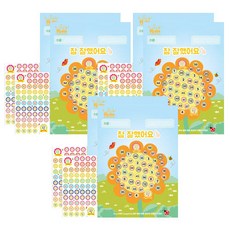Petit Fancy Hangul 上市表揚貼紙 2p + 表揚盤 2p 套組 DA5296, 混合顏色, 3套