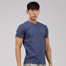 엘라모 남성용 머슬핏 트임 반팔 티셔츠