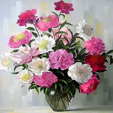 피포페인팅 DIY 정물화 그리기 세트 40 x 50 cm, 꽃정물화(Q3351)
