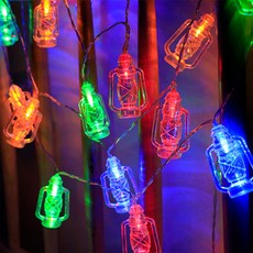 쿼르디 LED 캠핑 줄전구 컬러풀 램프 1.5m 10등, 1개, 전구색